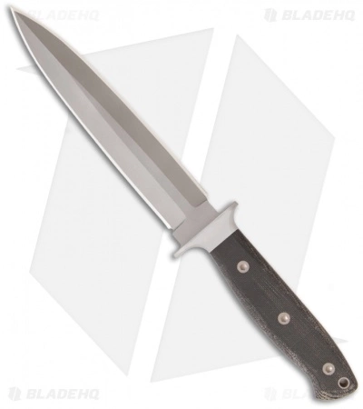 EnTrek Close Combat Knife Double-Edge Fixed Blade (7" Bead Blast Plain) 3 EnTrek Close Combat Knife Double-Edge Fixed Blade (7" Bead Blast Plain)