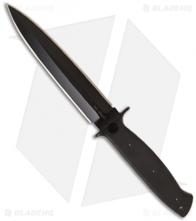 EnTrek Close Combat MKII Knife D/E Tactical Fixed Blade (7" Black Plain) 4 EnTrek Close Combat MKII Knife D/E Tactical Fixed Blade (7" Black Plain) - Image 2