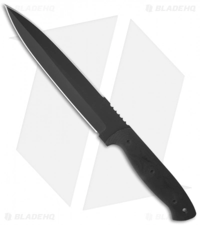 Entrek Commando MKII Knife D/E Fixed Blade (7" Black Plain) 3 Entrek Commando MKII Knife D/E Fixed Blade (7" Black Plain)