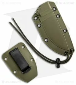 ESEE Knives ESEE-3PM-MB-DT Knife Green Sheath & MOLLE Back (3.88" Tan Plain) 7 ESEE Knives ESEE-3PM-MB-DT Knife Green Sheath & MOLLE Back (3.88" Tan Plain) -Avokelavavat Sales Store esee 3 green sheath clip both