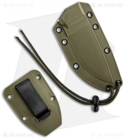ESEE Knives ESEE-3PM-MB-DT Knife Green Sheath & MOLLE Back (3.88" Tan Plain) 4 ESEE Knives ESEE-3PM-MB-DT Knife Green Sheath & MOLLE Back (3.88" Tan Plain) - Image 2