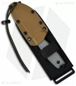 ESEE Knives ESEE-3S-MB Knife Coyote Sheath & MOLLE Back (3.88" Black Serr) -Avokelavavat Sales Store esee 3s mb sheath 1