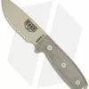 ESEE Knives ESEE-3SM-DT Modified Knife Green Sheath (3.88" Tan Serr) -Avokelavavat Sales Store esee 3sm dt