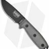 ESEE Knives ESEE-3SM-MB Modified Knife Coyote & MOLLE Back (3.88" Black Serr)