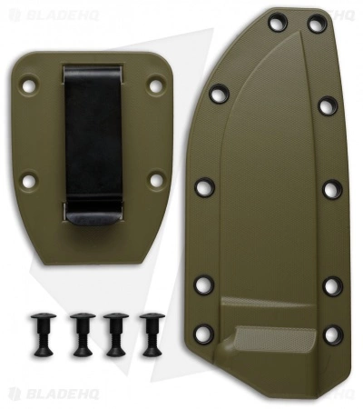 ESEE Knives ESEE-4 Molded Sheath + Clip Plate (OD Green) 3 ESEE Knives ESEE-4 Molded Sheath + Clip Plate (OD Green)