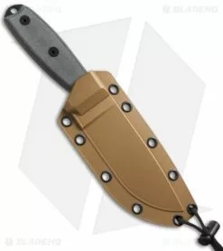 ESEE Knives ESEE-4S-CP-MB Clip Point Knife MOLLE Back (4.5" Black Serr) -Avokelavavat Sales Store esee 4p fixed tan sheath