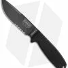 ESEE Knives ESEE-4S-CP-TG-B Clip Point Knife Black G-10 (4.5" Gray Serr) -Avokelavavat Sales Store esee 4s cp tg b black serrated fixed