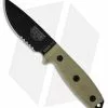 ESEE Knives ESEE-3MIL-S-B Knife Black Sheath & MOLLE Back (3.88" Black Serr)