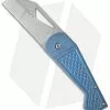 Gale Force Customs Hawkeye Mid-Tech Knife Blue Ti (3.25" Stonewash)
