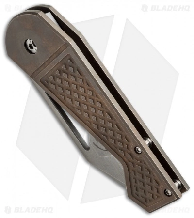 Gale Force Customs Hawkeye Mid-Tech Knife Bronzed Ti (3.25" Stonewash) 5 Gale Force Customs Hawkeye Mid-Tech Knife Bronzed Ti (3.25" Stonewash) - Image 3