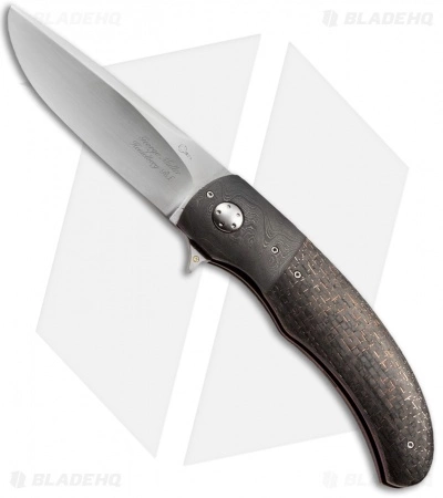 George Muller Knives George Muller LL-AAA Folder Knife LSCF/Damascus (3.5" Satin) 3 George Muller Knives George Muller LL-AAA Folder Knife LSCF/Damascus (3.5" Satin)