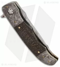 George Muller Knives George Muller LL-BB Flipper Knife LSCF/Meteorite (3.75" Damasteel) -Avokelavavat Sales Store george muller ll bb lscf meteorite side