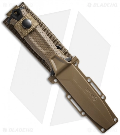 Gerber StrongArm Fixed Blade Knife Coyote Brown (4.8" Black Serr) 30-001059 4 Gerber StrongArm Fixed Blade Knife Coyote Brown (4.8" Black Serr) 30-001059 - Image 2