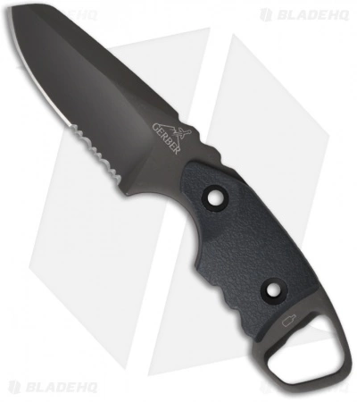 Gerber Epic Fixed Blade Knife (3.45" Gray Serr) 0176 3 Gerber Epic Fixed Blade Knife (3.45" Gray Serr) 0176