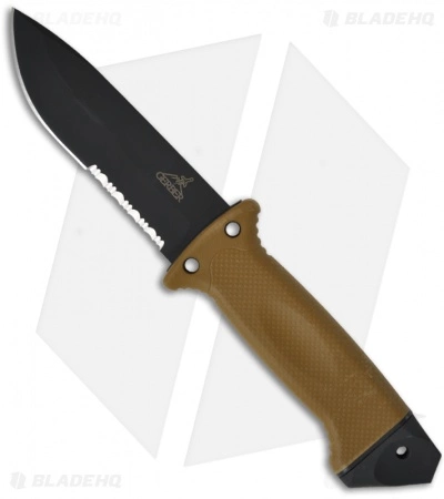 Gerber LMF II Infantry Fixed Blade Combat Knife Brown (4.84" Black Serr) 1463 3 Gerber LMF II Infantry Fixed Blade Combat Knife Brown (4.84" Black Serr) 1463