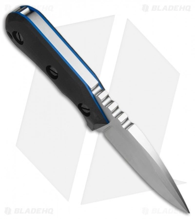 Groniger Knives Custom Drop Point Fixed Blade Knife Black/Blue G-10 (3.1" Satin) 4 Groniger Knives Custom Drop Point Fixed Blade Knife Black/Blue G-10 (3.1" Satin) - Image 2