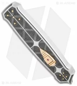 J.A. Harkins HHK 'Price' Dagger D/A OTF Automatic Knife Gold (5" Damascus) -Avokelavavat Sales Store hhk provenance price dagger 4 bottom cm