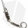 SKM 2.75" Keychain Stiletto Automatic Knife Sim Wood (1.2" Satin Bayonet)