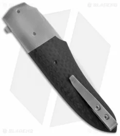 Jason Clark Custom Hybrid Drop Point Flipper Carbon Fiber Knife (3.625" Matte) -Avokelavavat Sales Store jason clark hybrid drop point carbon fiber matte grey ti bolster back