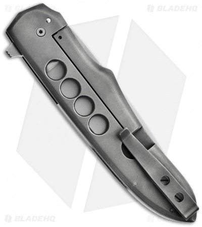 Jason Clark Custom Hybrid Drop Point Flipper Titanium Knife (3.625" Plain) 4 Jason Clark Custom Hybrid Drop Point Flipper Titanium Knife (3.625" Plain) - Image 2