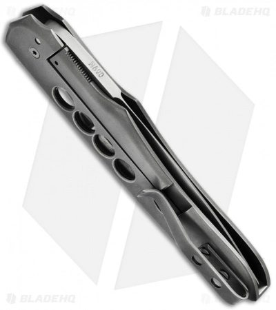 Jason Clark Custom Hybrid Drop Point Flipper Titanium Knife (3.625" Plain) 5 Jason Clark Custom Hybrid Drop Point Flipper Titanium Knife (3.625" Plain) - Image 3