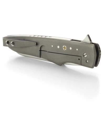 Jason Clark Custom Hybrid Flipper C-Tek/Mallee Burl Knife (3.5" Plain) 4 Jason Clark Custom Hybrid Flipper C-Tek/Mallee Burl Knife (3.5" Plain) - Image 2