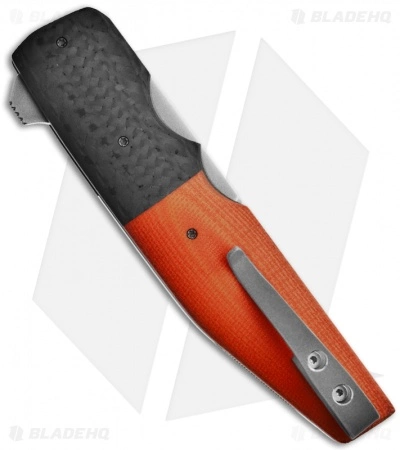 Jason Clark Custom Drop Point Liner Lock Carbon Fiber/G10 Knife (3.5" Plain) 4 Jason Clark Custom Drop Point Liner Lock Carbon Fiber/G10 Knife (3.5" Plain) - Image 2