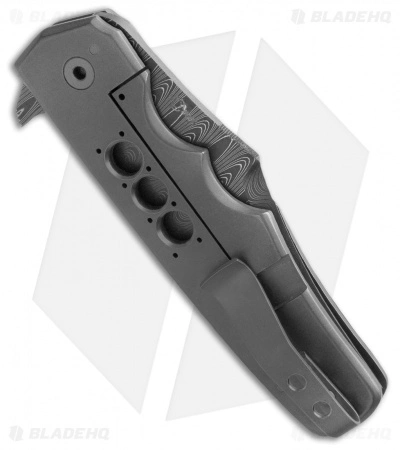 Jason Clark Clip Point Frame Lock Knife Zirconium/Marbled CF (3.6" Damascus) 4 Jason Clark Clip Point Frame Lock Knife Zirconium/Marbled CF (3.6" Damascus) - Image 2