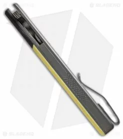 Jason Clark Custom Hunter Flipper Frame Lock Knife CF/Yellow G-10 (3.625" Satin) 6 Jason Clark Custom Hunter Flipper Frame Lock Knife CF/Yellow G-10 (3.625" Satin) -Avokelavavat Sales Store jc hunter marbled cf yellow g10 side2