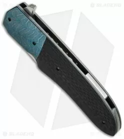 Jason Clark Custom Hybrid Drop Point Flipper Knife Damascus/CF (3.5" Satin) -Avokelavavat Sales Store jc hybrid dp dama cf bottom cm