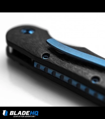 Jerry Moen Blue Max 2 Automatic Knife Carbon Fiber (3.1" Two-Tone) 6 Jerry Moen Blue Max 2 Automatic Knife Carbon Fiber (3.1" Two-Tone) - Image 4