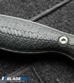 John Gray Custom Accomplice Fixed Blade Knife Black/Gray G-10 (3.25" Acid SW) -Avokelavavat Sales Store jg accomplice grey g10 detail cm