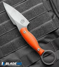 John Gray Custom Accomplice Fixed Blade Knife Orange G-10 (3.25" Acid SW) -Avokelavavat Sales Store jg accomplice orange g10 cm