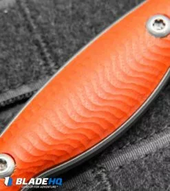 John Gray Custom Accomplice Fixed Blade Knife Orange G-10 (3.25" Acid SW) -Avokelavavat Sales Store jg accomplice orange g10 detail cm