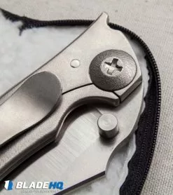 John Gray Custom THUCK Frame Lock Knife Titanium (3.5" Satin) -Avokelavavat Sales Store jg custom thuck frame lock detail cm