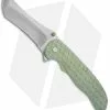 John Grimsmo The Norseman Flipper Green Titanium Knife (3.625" Plain) 108 -Avokelavavat Sales Store john grimsmo norseman flipper green