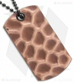 John Kubasek Kubasek Mag-Tag Folder Dog Tag Knife Hammered Copper (1.75" Satin) -Avokelavavat Sales Store john kabasek hammered copper mag tag back cm