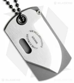 John Kubasek Kubasek Mag-Tag Folder Dog Tag Knife Hammered Copper (1.75" Satin) -Avokelavavat Sales Store john kabasek hammered copper mag tag folded cm