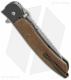 John Kubasek Wharncliffe Flipper Knife Kevlar Handle (4" Hand Satin) -Avokelavavat Sales Store john kubasek flipper kevlar wharncliffe side