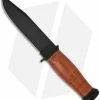 Ka-Bar Mark I Knife W/ Leather Handle (5.125" Black Plain) 02-2225