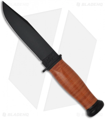 Ka-Bar Mark I Knife W/ Leather Handle (5.125" Black Plain) 02-2225 3 Ka-Bar Mark I Knife W/ Leather Handle (5.125" Black Plain) 02-2225