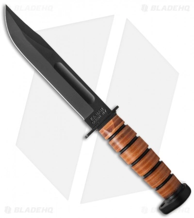 Ka-Bar Bowie Dog's Head Utility Fixed Blade Knife (7" Black) 1317 3 Ka-Bar Bowie Dog's Head Utility Fixed Blade Knife (7" Black) 1317