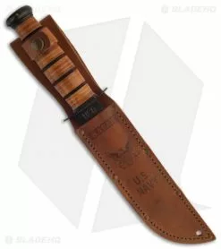 Ka-Bar Bowie Full-Size Navy Knife Leather Sheath (7" Black) 1225 -Avokelavavat Sales Store ka bar fixed 1225 usn brown str sheath