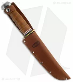 Ka-Bar Bowie Leather Handled Fixed Blade Knife (7" Polish) 1236 -Avokelavavat Sales Store ka bar fixed 1236 bowie sheath