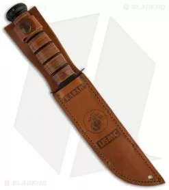 Ka-Bar Bowie USMC Full-Size Fixed Blade Knife (7" Black Serr) 02-1218 -Avokelavavat Sales Store ka bar full size usmc fighting 02 1218 sheath