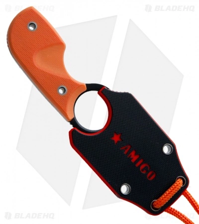 Kizlyar Supreme Knives Amigo Z Fixed Blade Knife Orange G10 (2.75" Black) KK0097 4 Kizlyar Supreme Knives Amigo Z Fixed Blade Knife Orange G10 (2.75" Black) KK0097 - Image 2