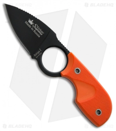 Kizlyar Supreme Knives Amigo Z Fixed Blade Knife Orange G10 (2.75" Black) KK0097 3 Kizlyar Supreme Knives Amigo Z Fixed Blade Knife Orange G10 (2.75" Black) KK0097