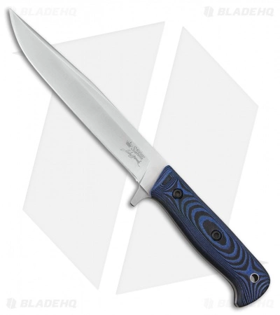 Kizlyar Supreme Intruder Fixed Blade Knife Blue/Black Micarta (6.25" Satin) 3 Kizlyar Supreme Intruder Fixed Blade Knife Blue/Black Micarta (6.25" Satin)