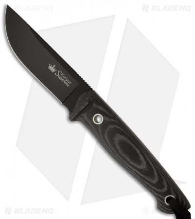 Kizlyar Supreme Knives Nikki AUS-8 Fixed Blade Knife (3.5" Black Plain) 3 Kizlyar Supreme Knives Nikki AUS-8 Fixed Blade Knife (3.5" Black Plain)