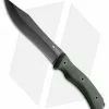 Kizlyar Supreme Safari Fixed Blade Knife Green G-10 (6.375" Black)